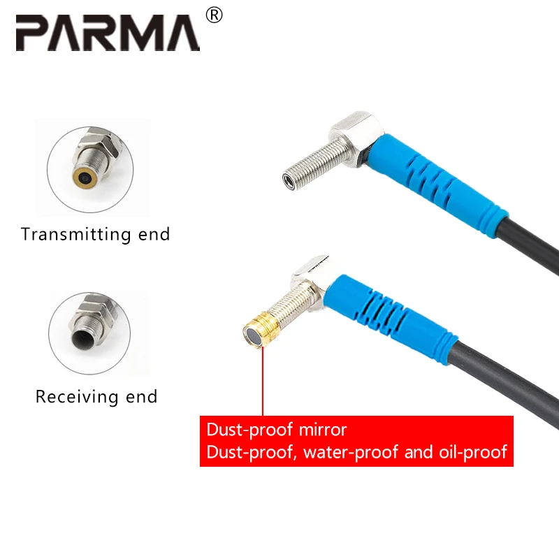 เซ็นเซอร์ PARMA M4 ข้อศอกเล็กพิเศษ 90 °   เซ็นเซอร์สวิตช์ตาแมวเลเซอร์ลําแสงมุมขวาเซ็นเซอร์ร่างกายมนุษย์จุดไฟ 1.5 มม