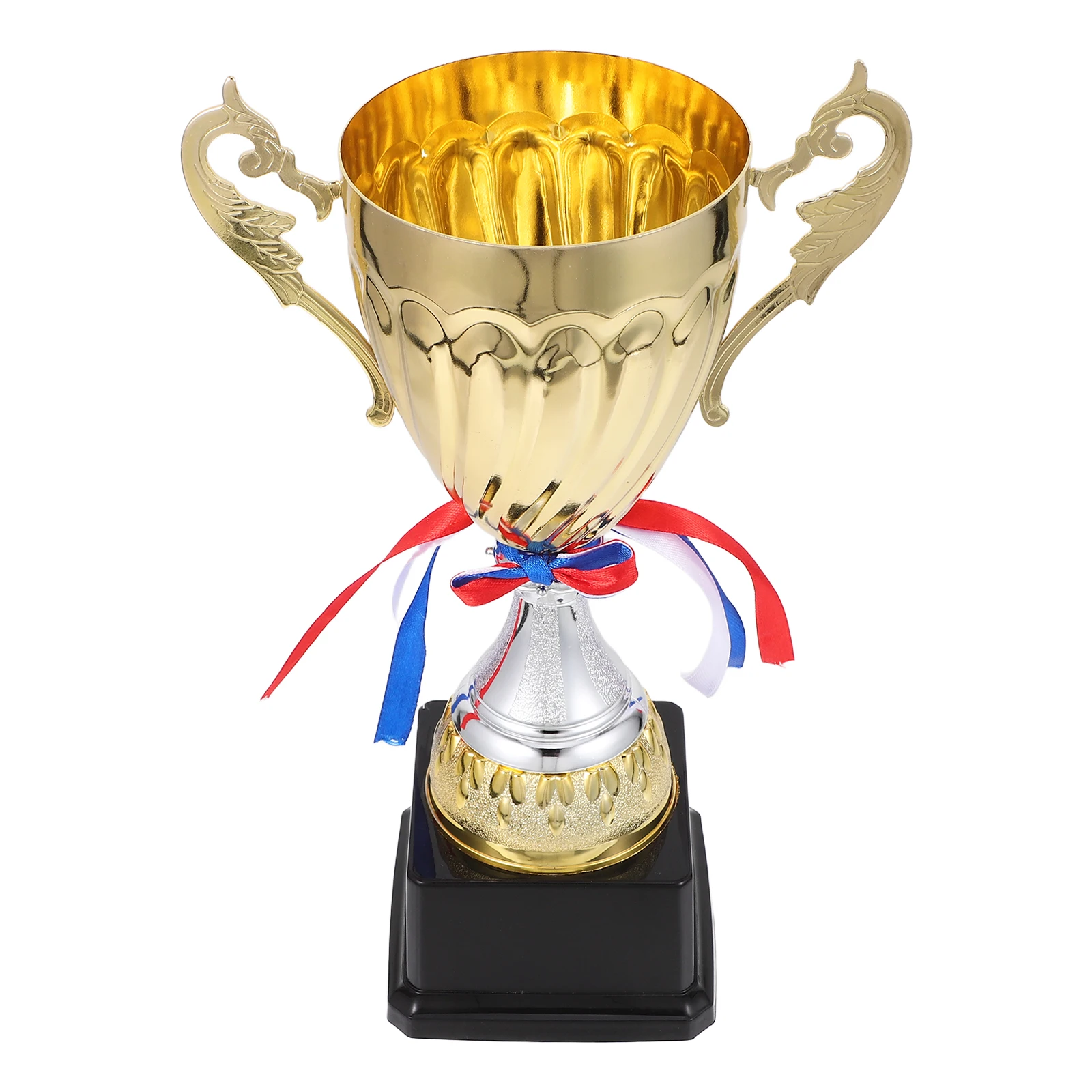 

1pc Metal Trophy Custom Basketball Sports Competition Game Student Award Golden Cup Plastic Base School Event Prize