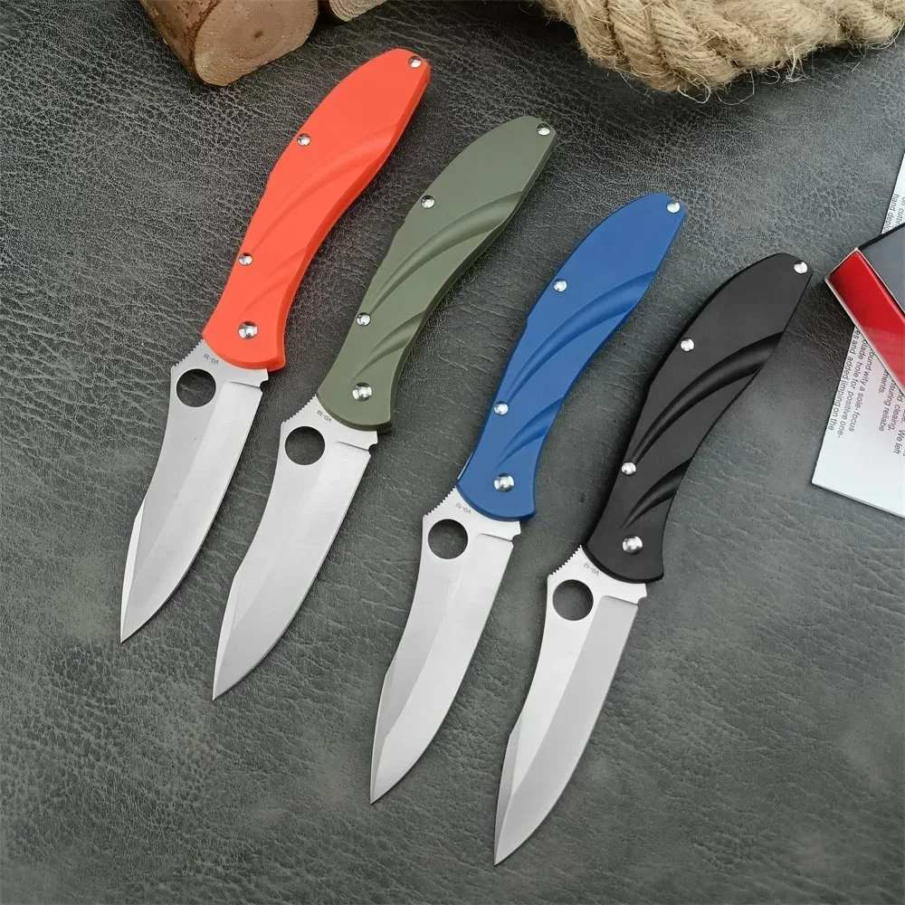 Centofante 3 Folding Knife D2 Plain Blade Nylon Fiber Handles Pocket Camping Hunting Tactical Knives EDC Multitool