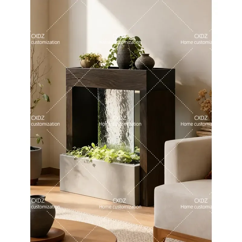 Modern Simple Flowing Water Fountain Indoor Desktop Decoration Home Feng Shui Wealth Wheel Circulating Water Feature for