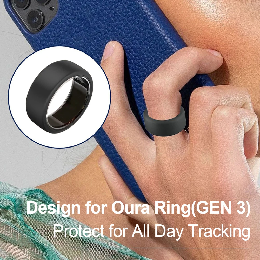 غطاء حلقة من السيليكون، جراب مرن مقاوم للصدمات، واقي حلقي مضاد للخدش، مضاد للسقوط لـ Oura Ring Gen 3 Working Out