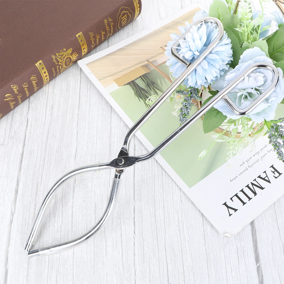 

Stainless Steel Crucible Tongs Beaker Clamp Flask Holder Anti Rust Suitable for Lab School Kitchen Use
