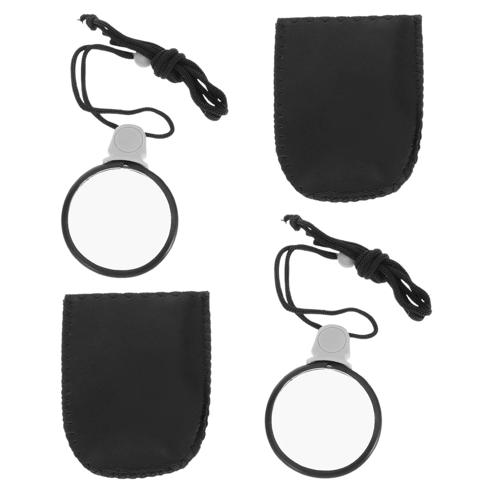 

2pcs Hanging Magnifying Glass with Lanyard Rope Outdoor Magnifier Pendant for Jewelry Watching Observation Portable