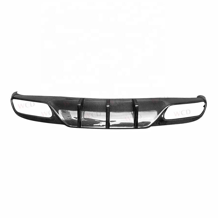 FD Style Carbon Fiber Rear Bumper Lip Diffuser Splitters For Mercedes Benz C class W205 C205 C300 C63 AM G Sport 2015 - 2019