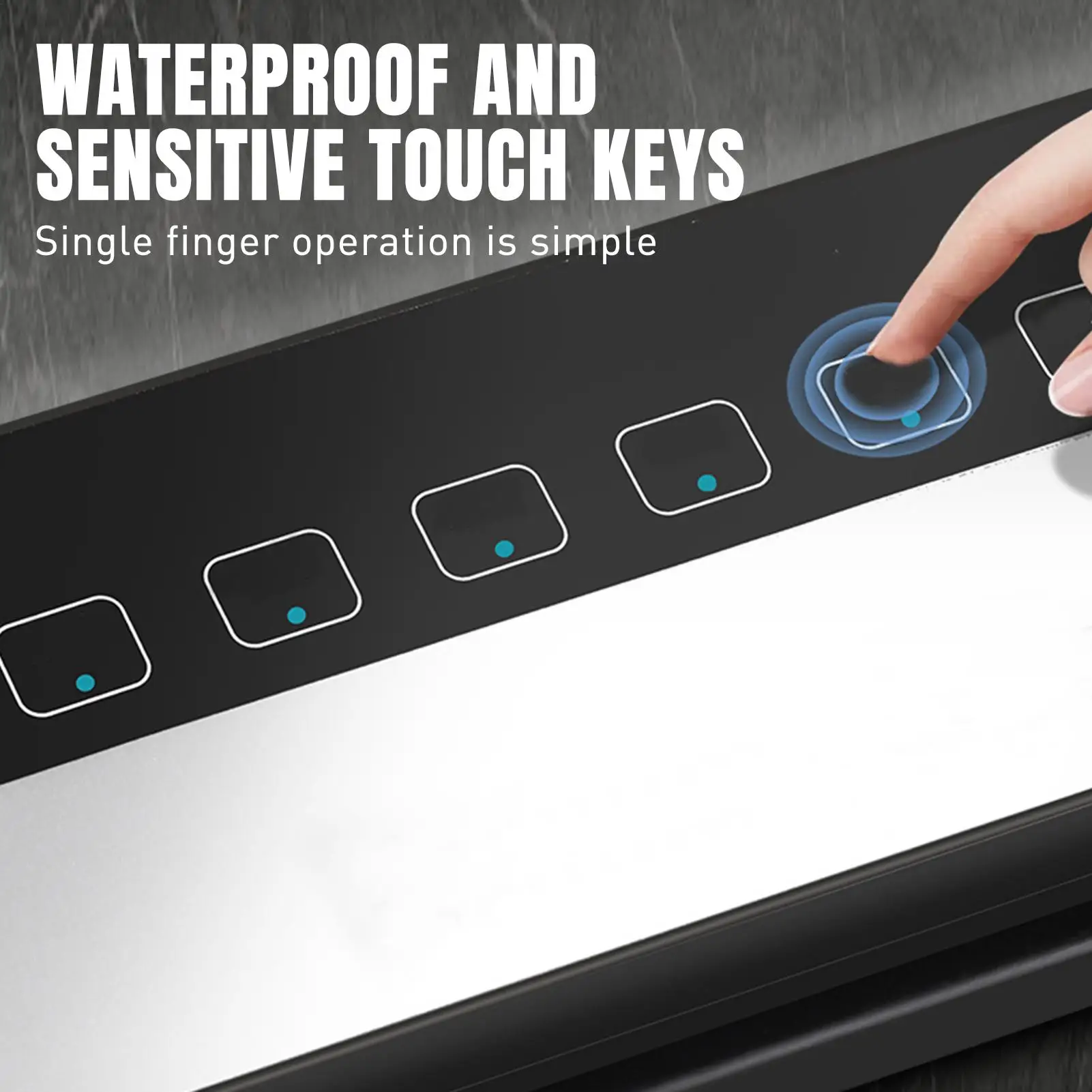 เครื่องซีล เครื่องซีลอาหาร โหมดแห้งเปียกอัตโนมัติ Preserve แบบพกพาสําหรับการบรรจุถนอมอาหาร ตู้แช่แข็งในครัวเรือน