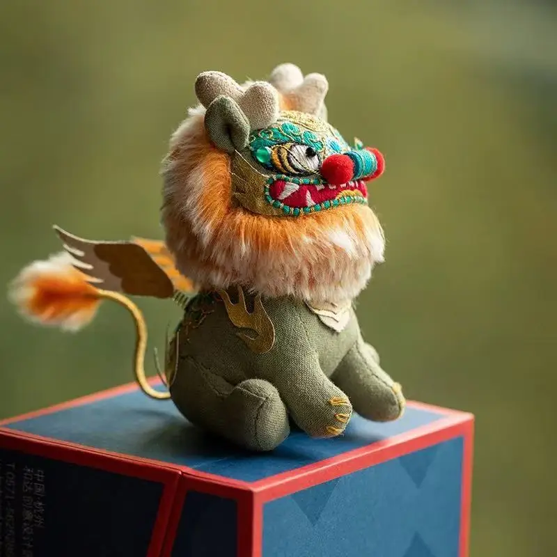 Jade Qilin handmade embroidery DIY material kit, sachets, self-embroidered fabric 3D doll pendants, gifts