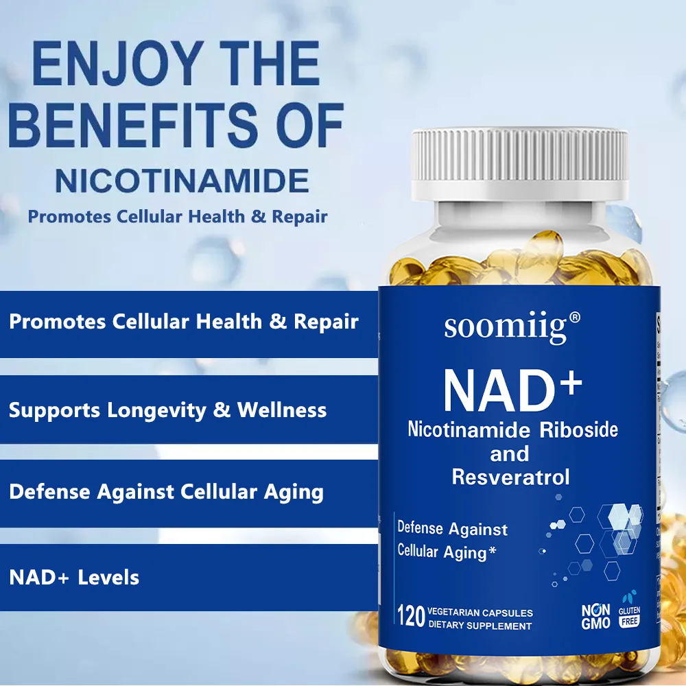 Suplement NAD - z nikotynamid ribosidem i resweratrolu, naturalna energia, zdrowie komórek, działanie przeciwstarzeniowe, wzmacnianie odporności