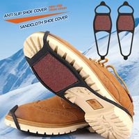 Silicone Anti Slip Shoe Boot Grips Outdoor Non Slip Snow Shoe Spikes Ice Overshoe Ice Grippers Spikes Durable Traction Cleats