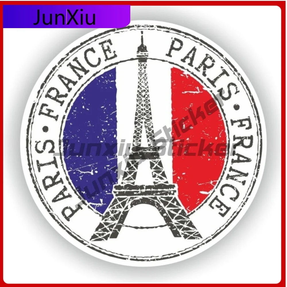 

Paris France Funny Truck Fade Resistant Sticker Vinyl Funny Boat Anime Decal UV Door Stickers Resistant Eiffel Seal Waterproof