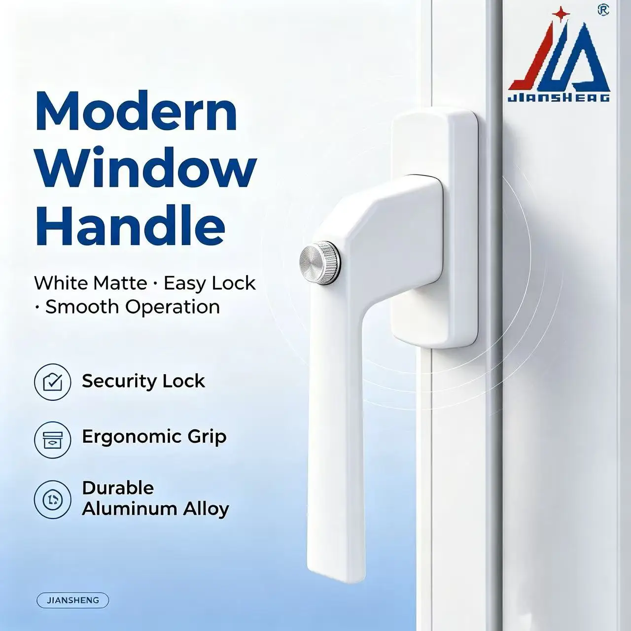 UPVC Window Handle 160mm Lockable Casement Window Handle 7x7mm Spindle Plastic Steel Window Lock Handle Replacement Hardware