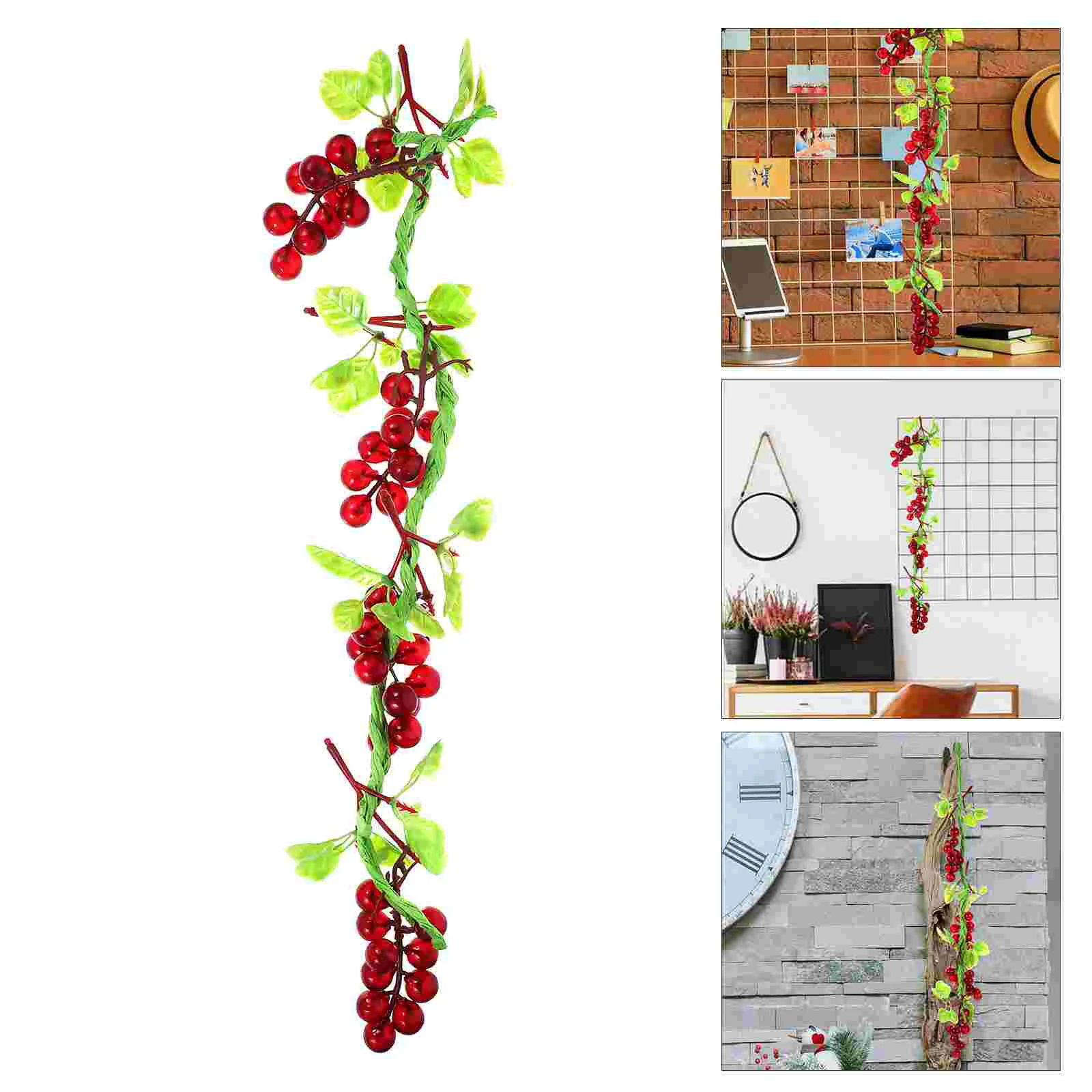 Simulación de uva, fruta, uvas artificiales, racimo, bollos falsos simulados, decoración del hogar, tapices de pared