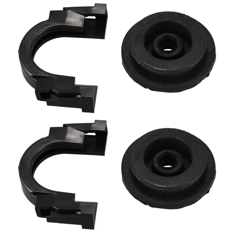 4 PCS Engine Upper Radiator Mount Bracket & Bushing 21506-6M100 21542-CA000 Black For Nissan Maxima Quest Rogue Altima