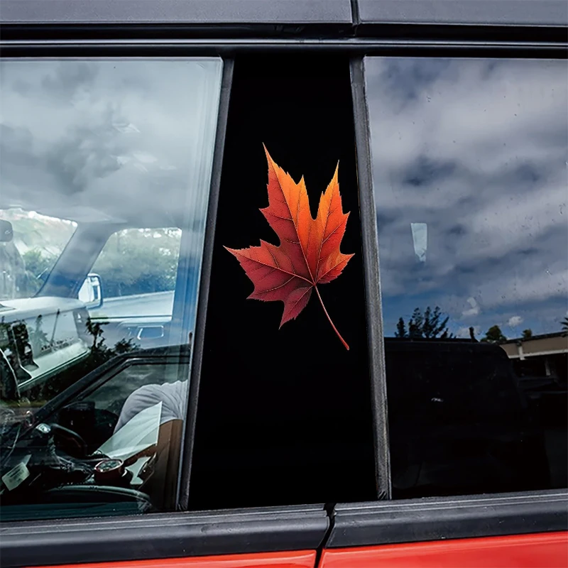 

2 pieces of automotive B-pillar stickers Maple Leaf Protective film, PVC material film