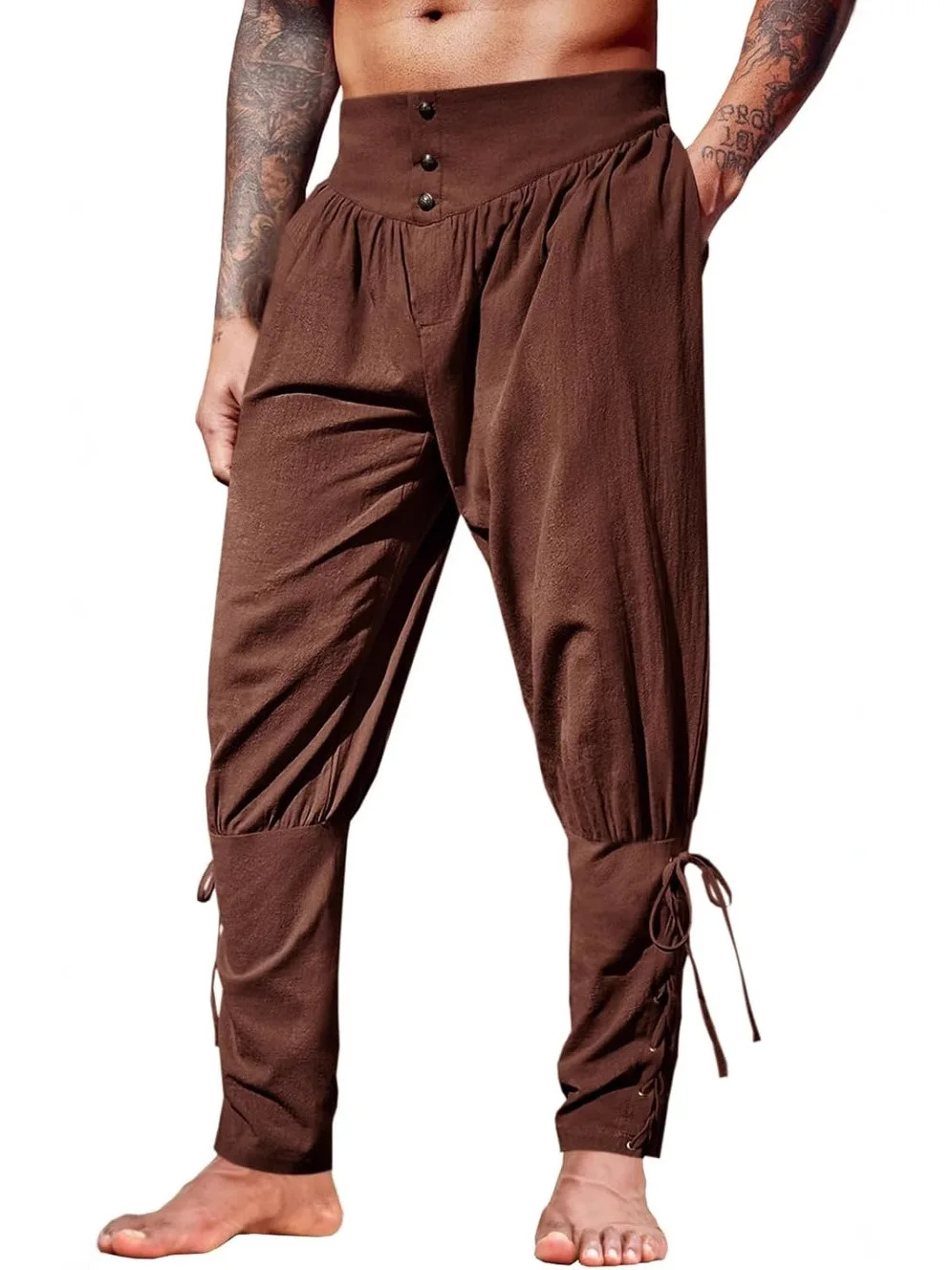 

Casual Harajuku Men's Pants Summer Loose Trendy Ankle Belted Cuffed Trousers Straight Leg Men's Faionable Loose Fit Jeans