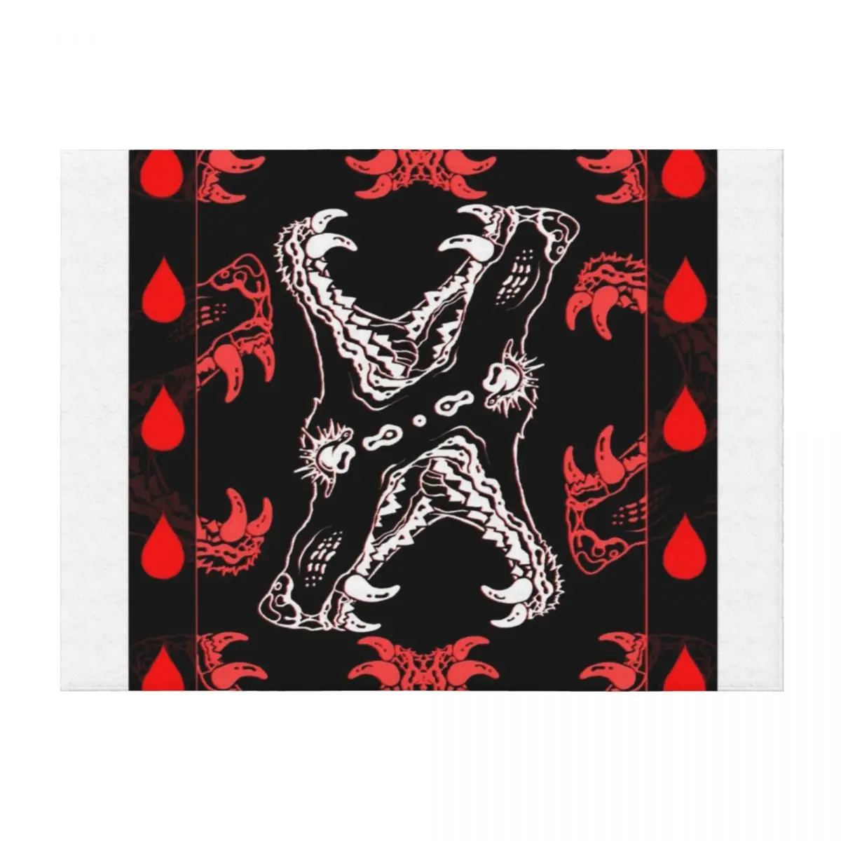 

Gaping Jaws Dog Teeth Throw Blanket bed plaid Thins Soft Plaid Blankets Sofas Of Decoration Blankets