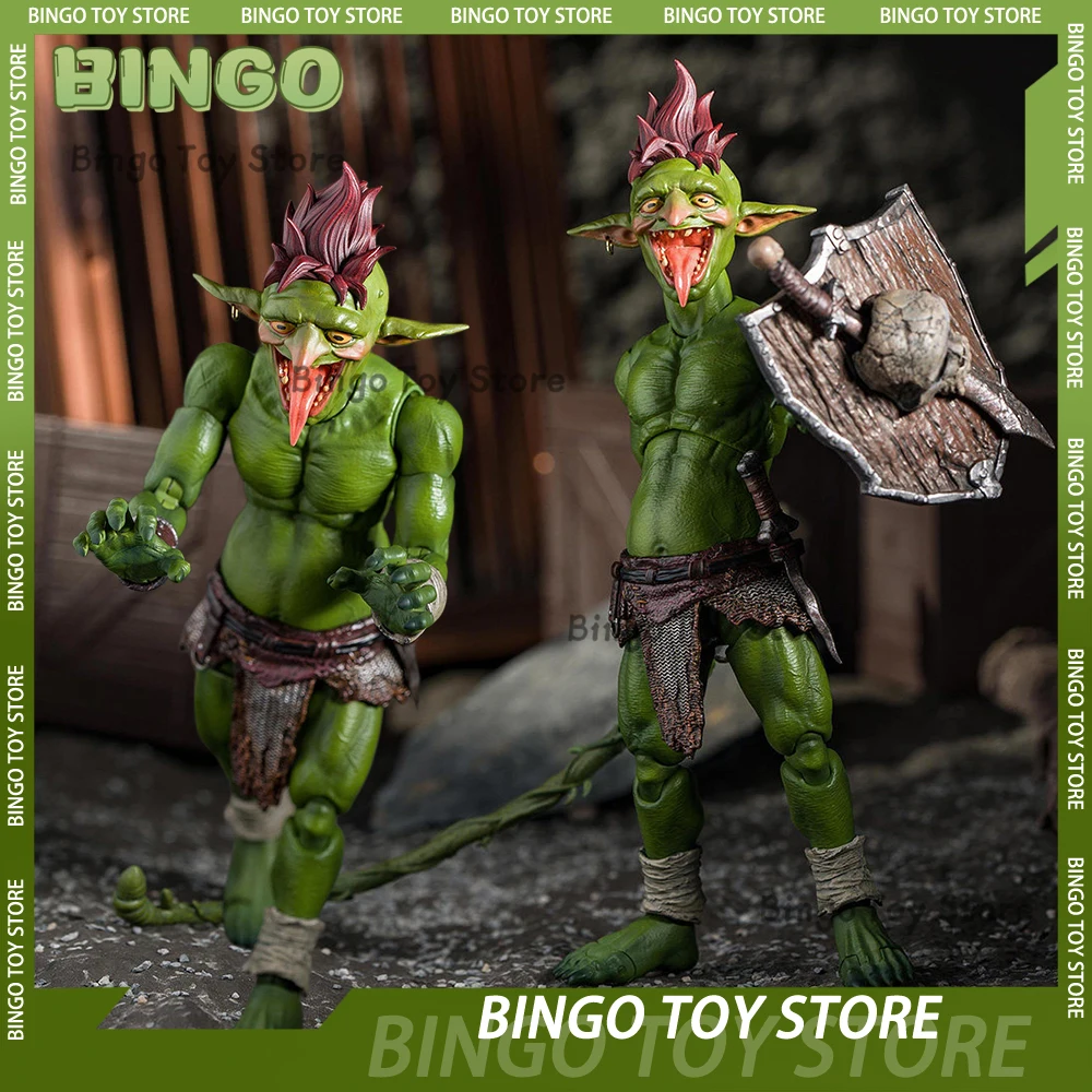 

IN STOCK HOPDO TOYS Goblin Mohawk Hairstyle 1/12 Scale Action Figure Anime Model Statue Desktop Decoration Gift Collectible Toy