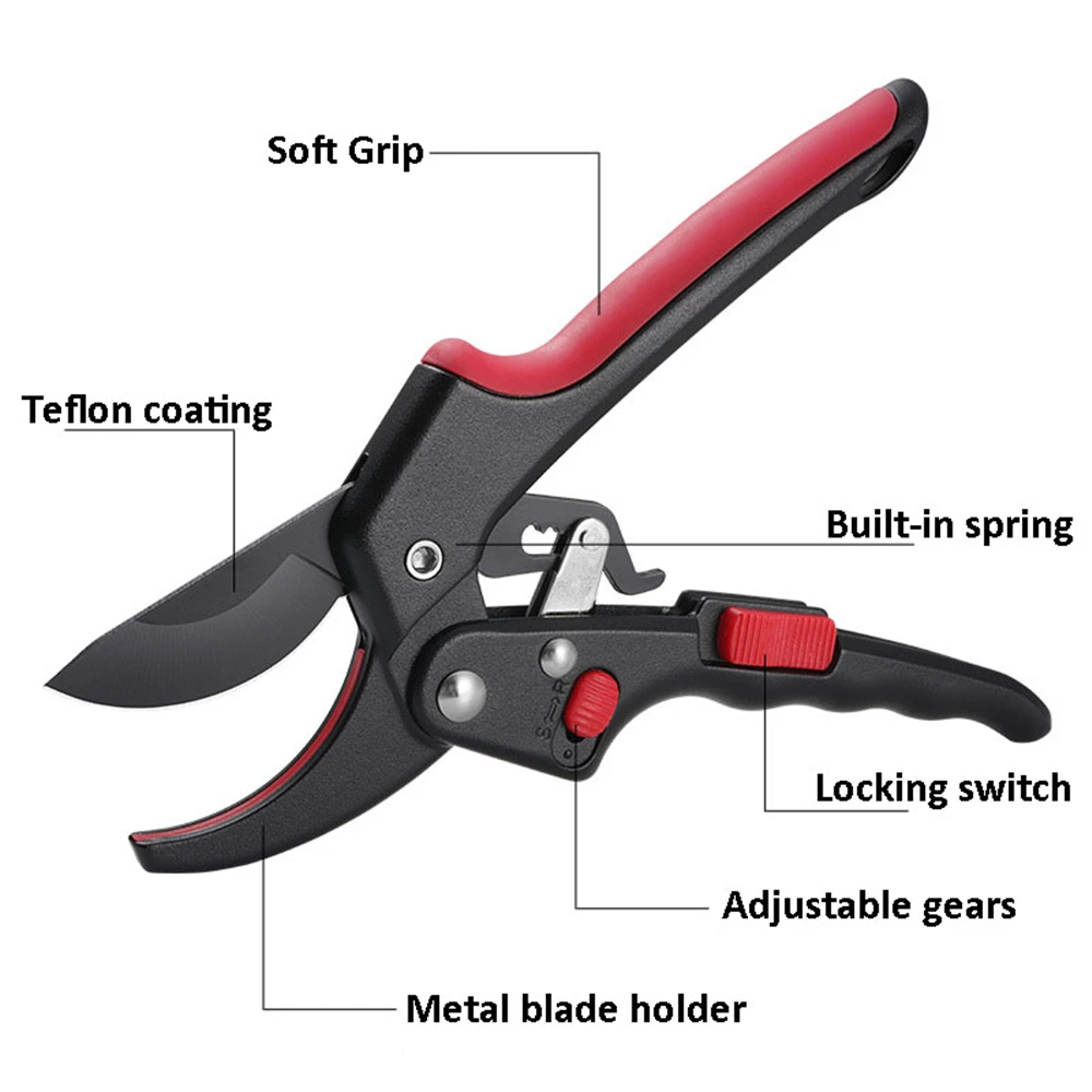 Ratchet Skip Garden Pruning Shear SK5 Steel Scissors Gardening Plant Scissor Branch Pruner Trimmer Tools dropshipping