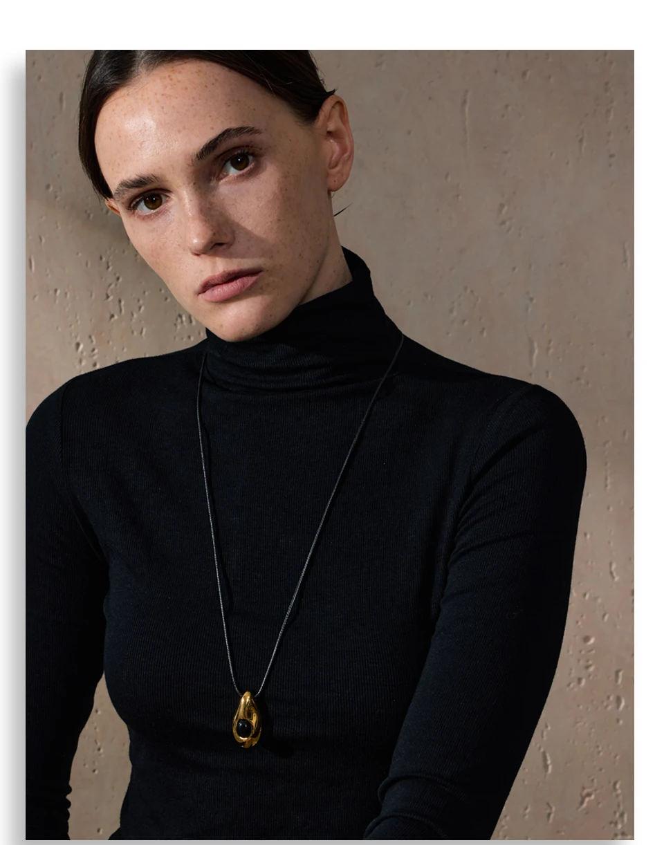 Yhpup Edelstahl Wassertropfen Achat Stein Anhänger PU Leder Halskette für Frauen Statement Modeschmuck Zubehör Neu – Detail 4