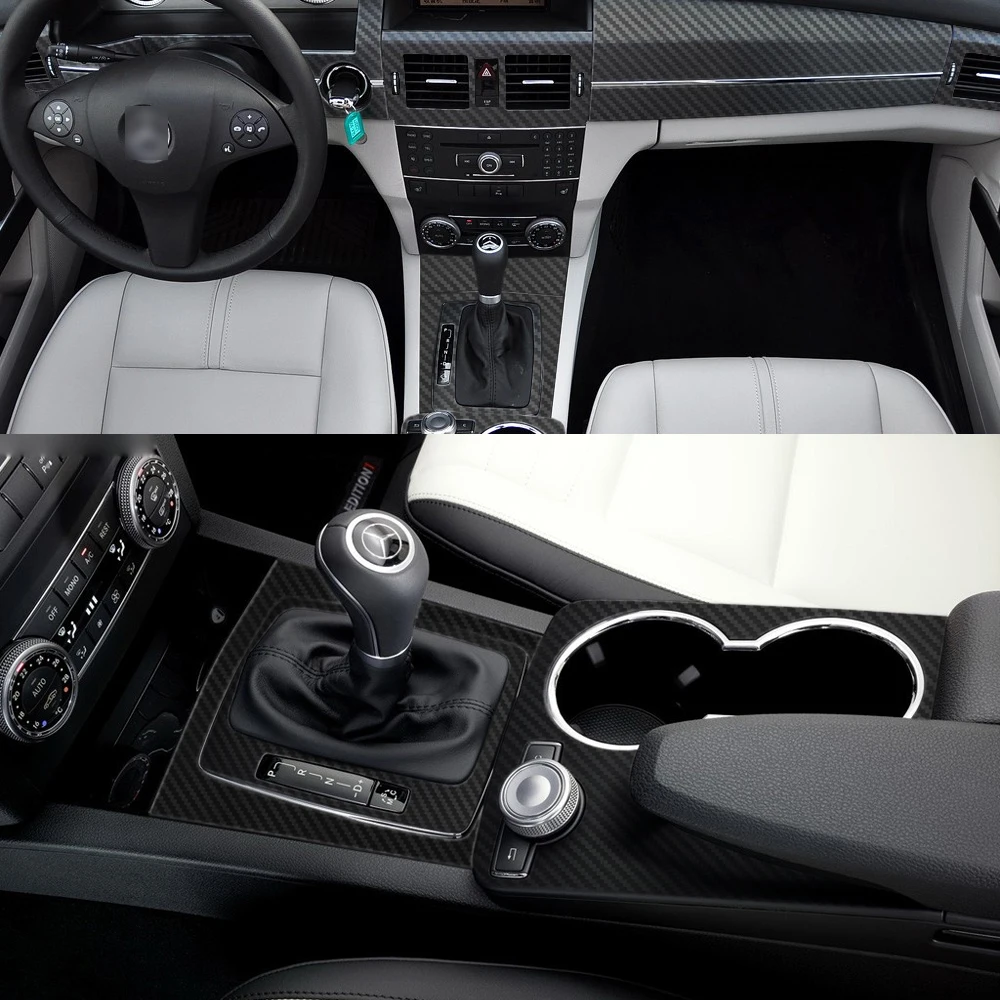 

Для Mercedes Benz GLK X204 2008-2012 автомобильный Стайлинг из углеродного волокна салон автомобиля центральная консоль цветная молдинговая наклейка наклейки детали