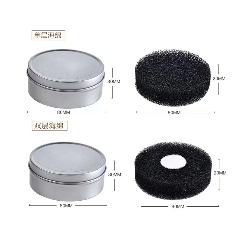 Makeup Brush Cleaner Sponge Cosmetic Brush Dry Wash Box Eyeshadow Color Powder Removal Activated Carbon Sponge Cleaning Case