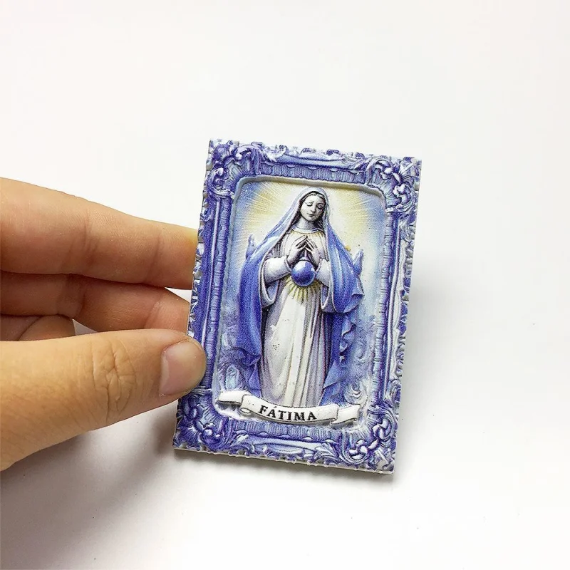 

Portugal Fatima Basilica Our Lady 3D Resin Aimants Frigo Magnets for Fridge Christmas Decoration Home Decor