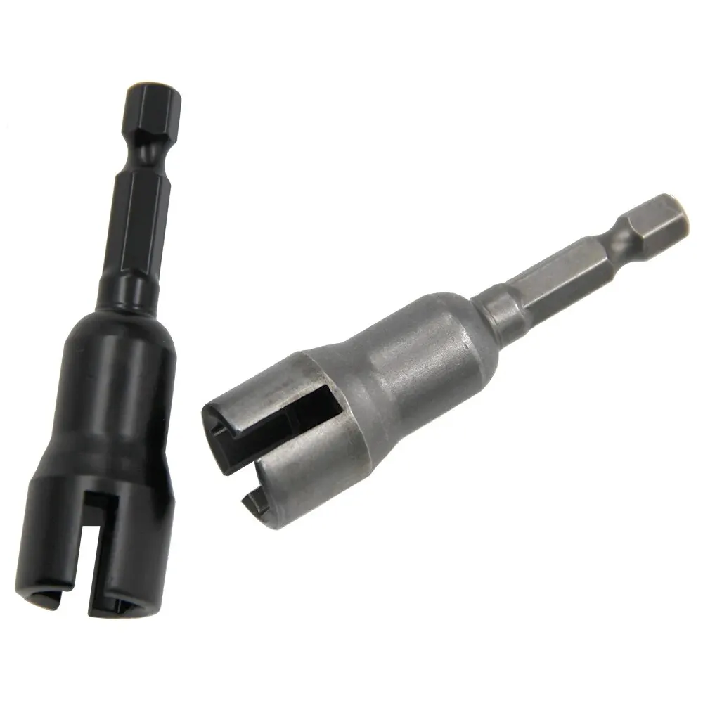 Hexagonal Handle Electric Screwdriver Wing Nut Socket Tool Natural Slotted Butterfly Hole Socket Wrench 65mm