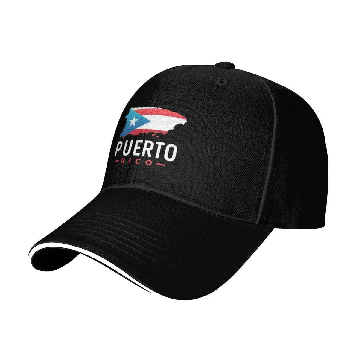 Puerto Rico Baseball Cap Six Panel Structured Crown Sun Protection UPF 50+ Breathable Mesh Back