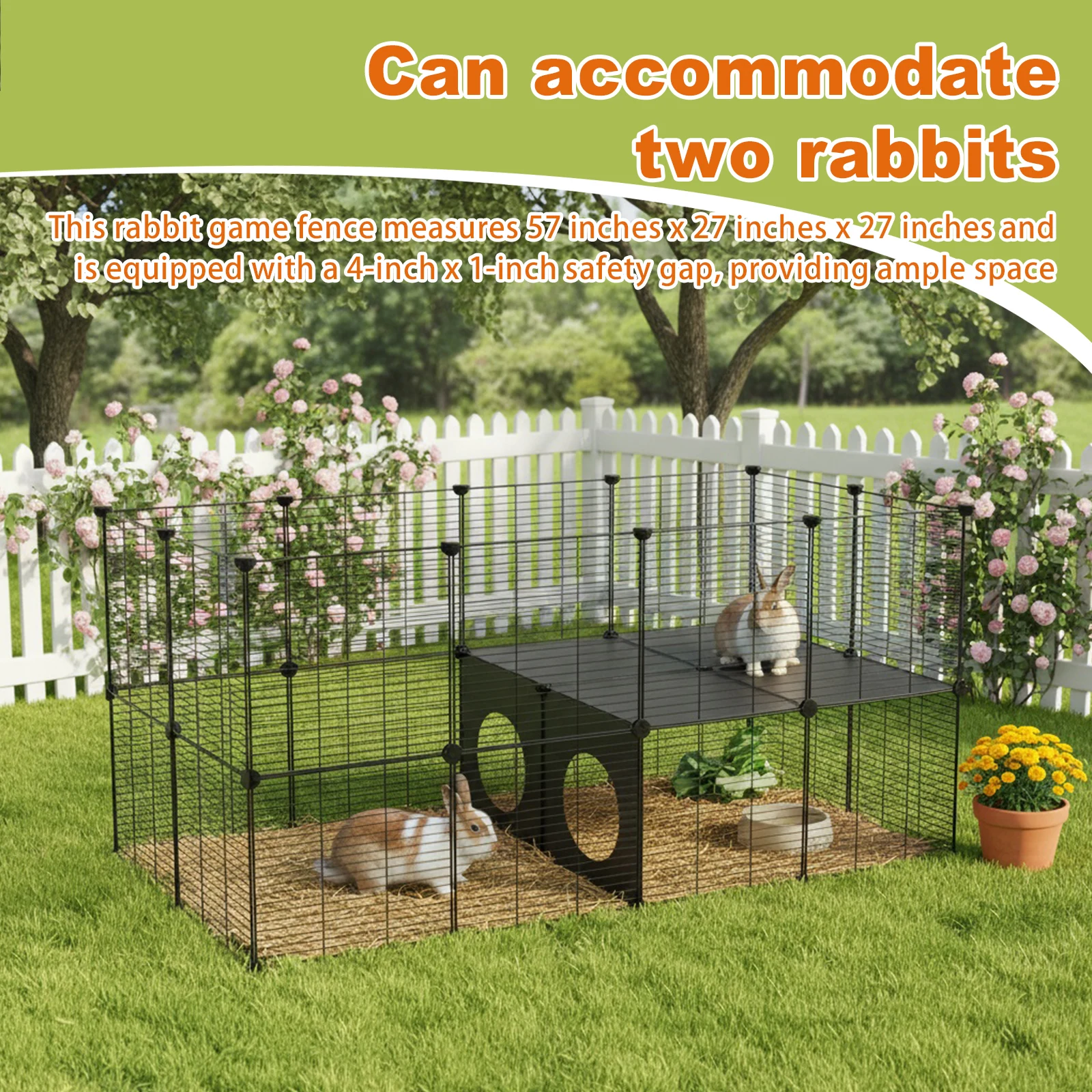 Spacious Metal Guinea Pig Rabbit Playpen Cage