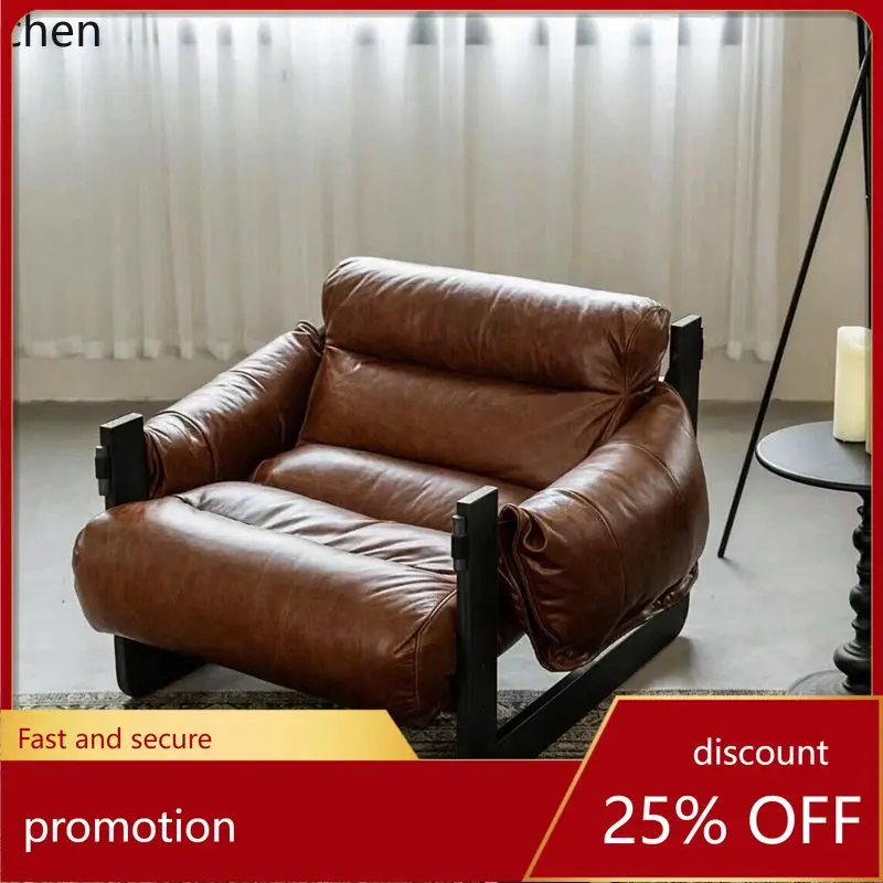 

CZ Sofa Chair Single Sofa Chair for Home Living Room Retro Leisure Reclining Chair