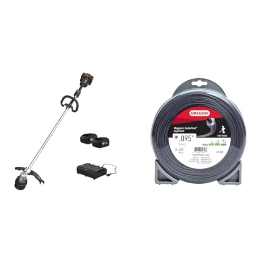 

Беспроводной триммер для газона 40В с литиевой батареей, ширина захвата 15 см, оранжевый, легкий и эргономичный дизайн