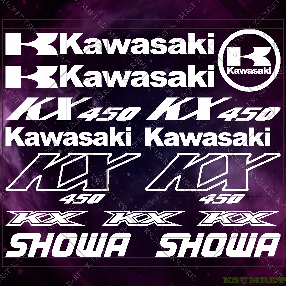 

For Kawasaki KX450 Stickers Motorcycle Stickers 2021 2022 2023 2025 Decal Exhaust Accessories Tank Logo Kit