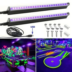 LED Black Light 5W 395nm 400nm T5 UV Blacklight Bar for Fluorescent Tapestry Poster Body Paint Glow Halloween Decor Xmas Party