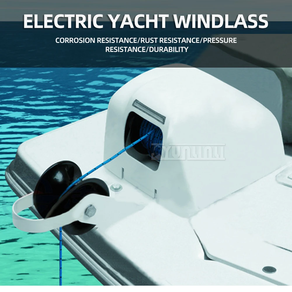 Anchor Winch marine accessories For 13.4kg Saltwater Marine Boat Yacht Pontoon Sail Heavy Duty Electric 12V