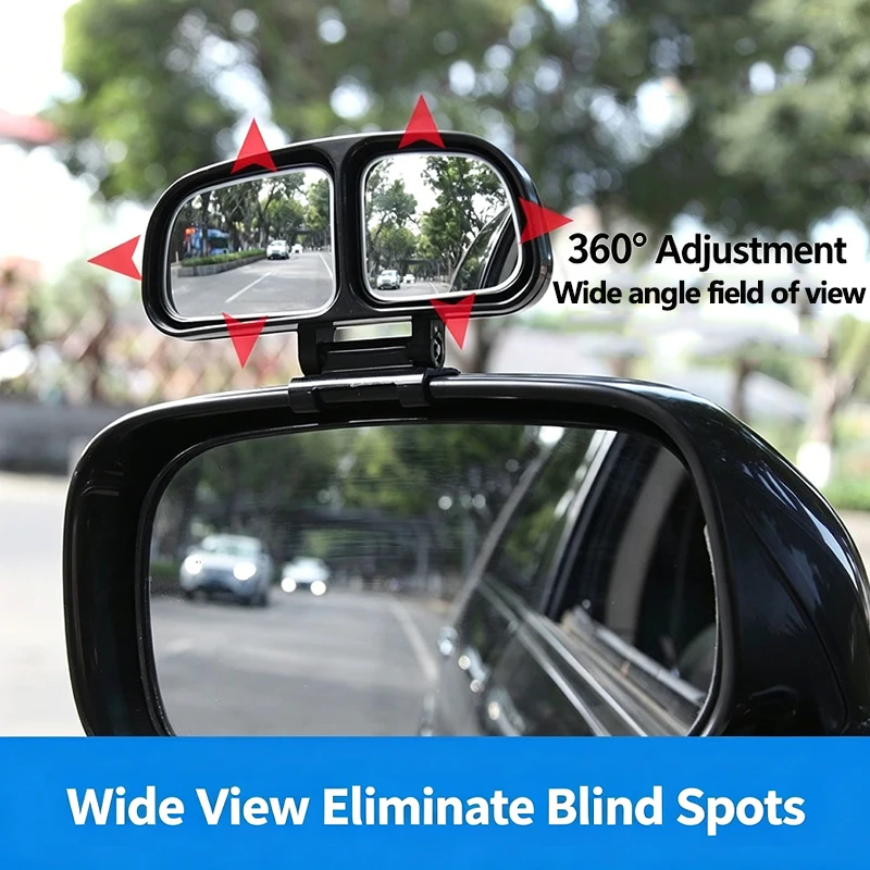 Dual-Lens Car Blind Spot Mirror for New Drivers Dual-Area Vision Extension Aid for Parking And Lane Changing