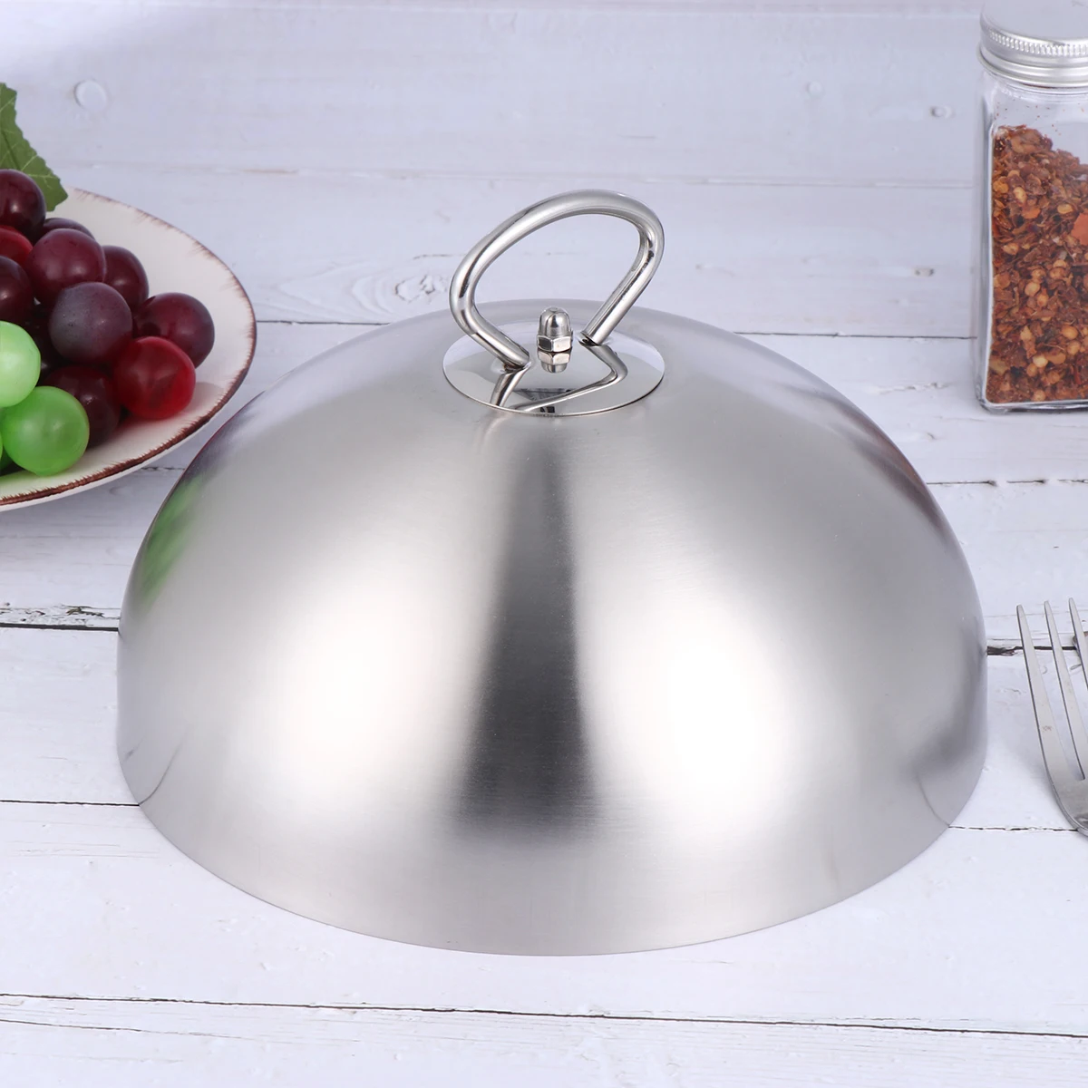 

Stainless Steel Anti Oil Splattering Cover 28Cm For Kitchen Teppanyaki Steak Cooking Tool Home Restaurant Use Dish Lid With