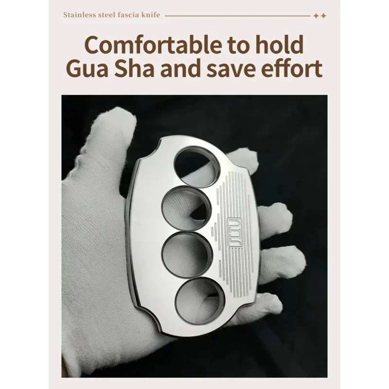 Gua Sha Board Heart Shape Stainless Steel Muscle Massage Tissue Therapy Scraping Plate Promote Blood Circulation Body Relaxation