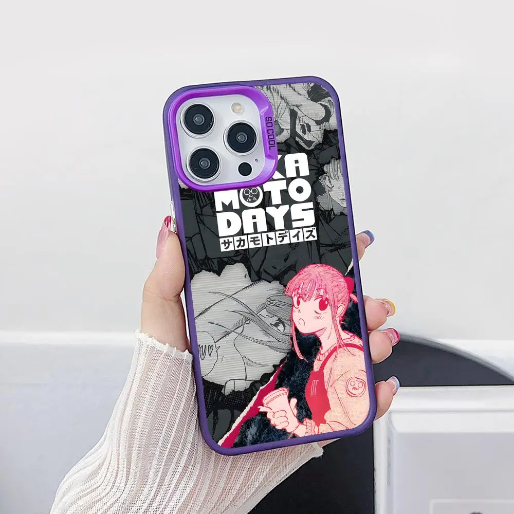 

Sakamoto Days Lu Phone Case for iPhone 17 16 15 14 13 12 11 X XR XS 8 7 Air Pro Max Plus Purple Translucent Colorful Cover Cover