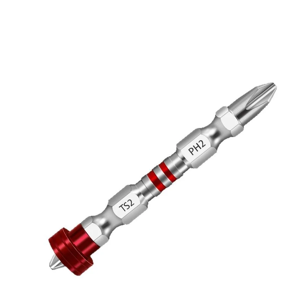 4pcs/Set S2 Steel Double Head Screwdriver Bit Impact Resistant 65-110mm Magnetic Screwdriver Bit High Hardness
