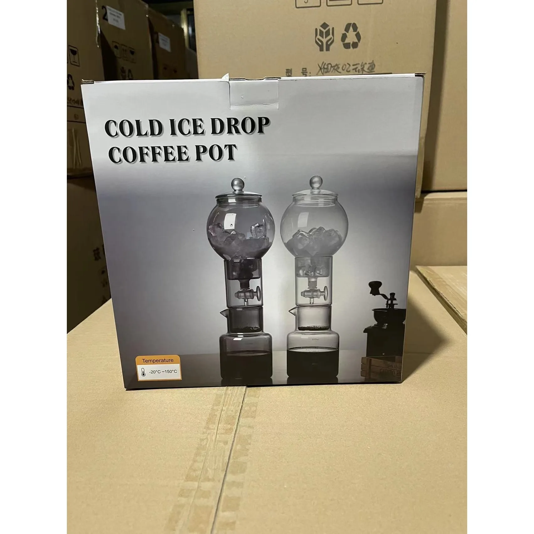 2026 New Smoky Grey Ice Drip Coffee Pot Set Nordic Style Cold Brew Drip Filter Coffee Maker