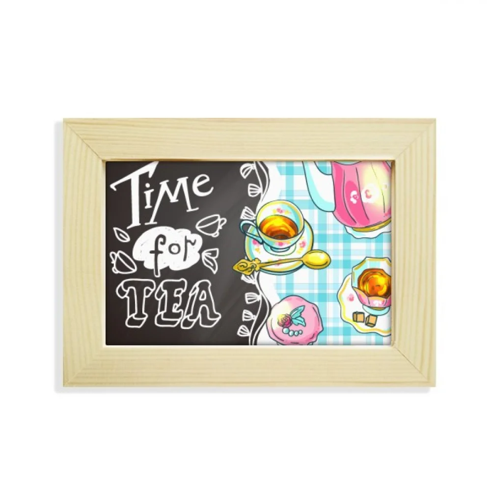 Time for tea Cupcake Teaport France Desktop Decorate Photo Frame Picture Art Painting 5x7 inch