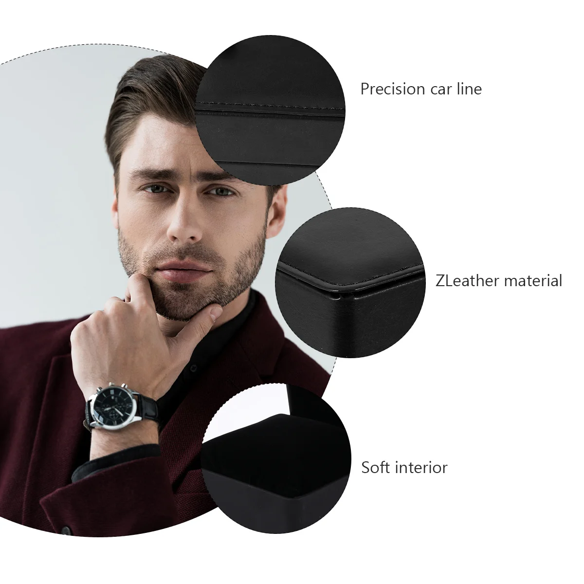 High-End Watch Box Organizer PU-hoes voor horloges en accessoires Displayopslag Elegant design horlogedoos