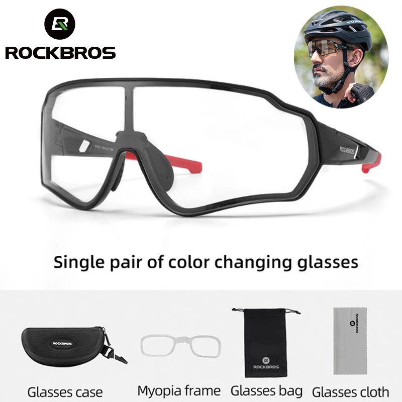 ROCKBROS Radfahren Sonnenbrille Photochrome Rennrad UV400 Fahrrad Brillen MTB Berg Fahrrad Radfahren Brille