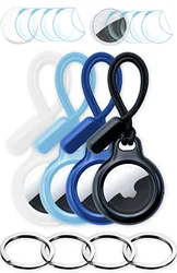 AirTag Secure Holder,  Sleeve Case Hard PC Protective Skin Cover with Strap; Anti-Lost Keychain for AirTags Luggage Keys