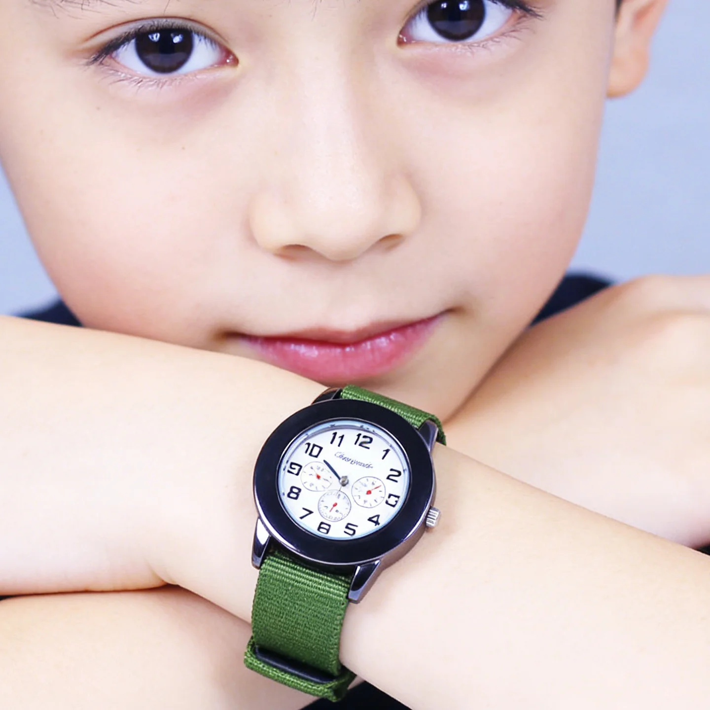 

children man cool canvas strap wristwatches pupils students casual sports Durable Removable Watch Strap watches waterproof watch