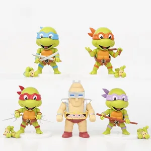 5 Buah / set Teenage Mutant Ninja Turtles Q Versi Gambar 8-10 Cm Raphael Donatello Action Figurine Karakter Komik Ornamen 8 angka kura-kura ninja mutan penjualan terbaik - №