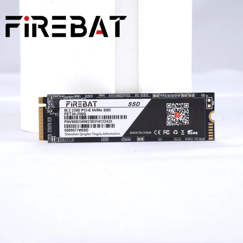 FIREBAT SSD Drive M2 Nvme 256GB/512GB/1TB Internal Solid State Drive M.2 2280 PCI-e 3.0 for Laptop Computer