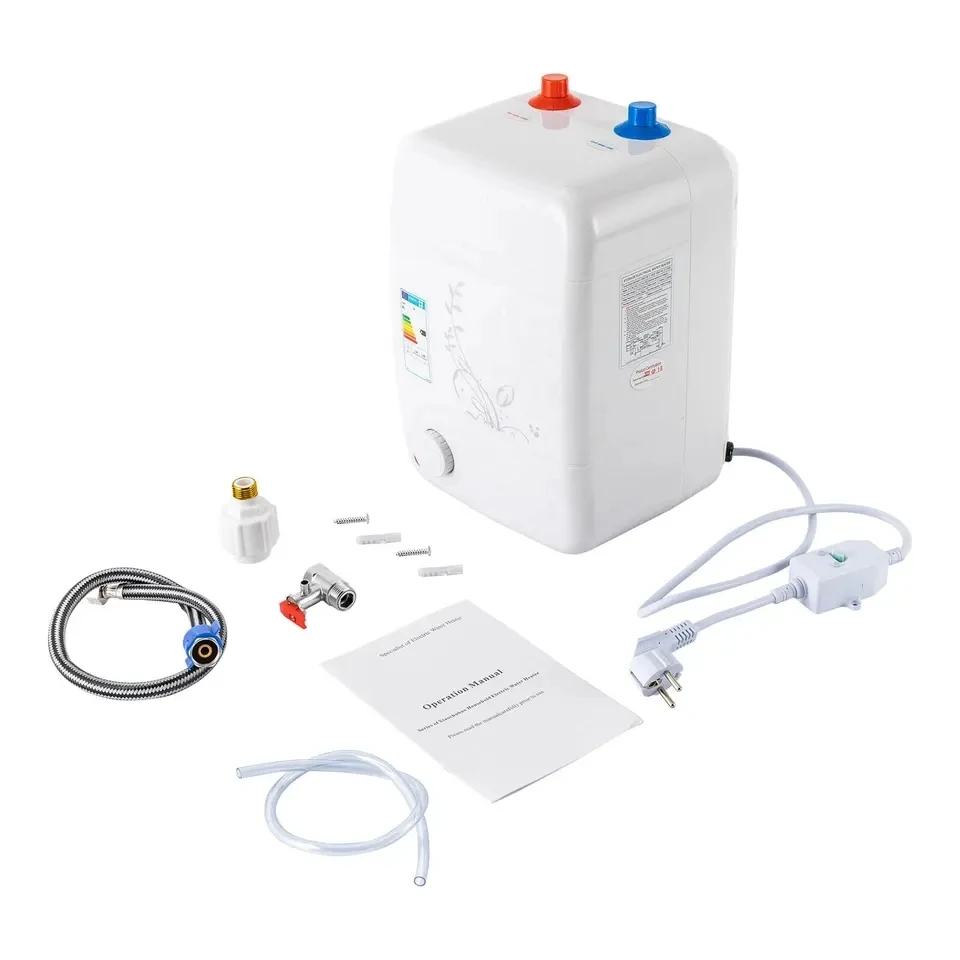 

8L electric water storage tank water heater under sink kitchen white