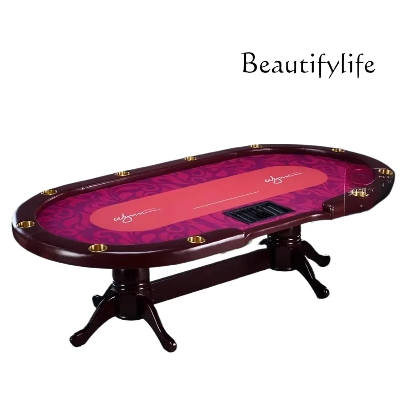 

Texas poker table club villa special high-end solid wood tiger foot table