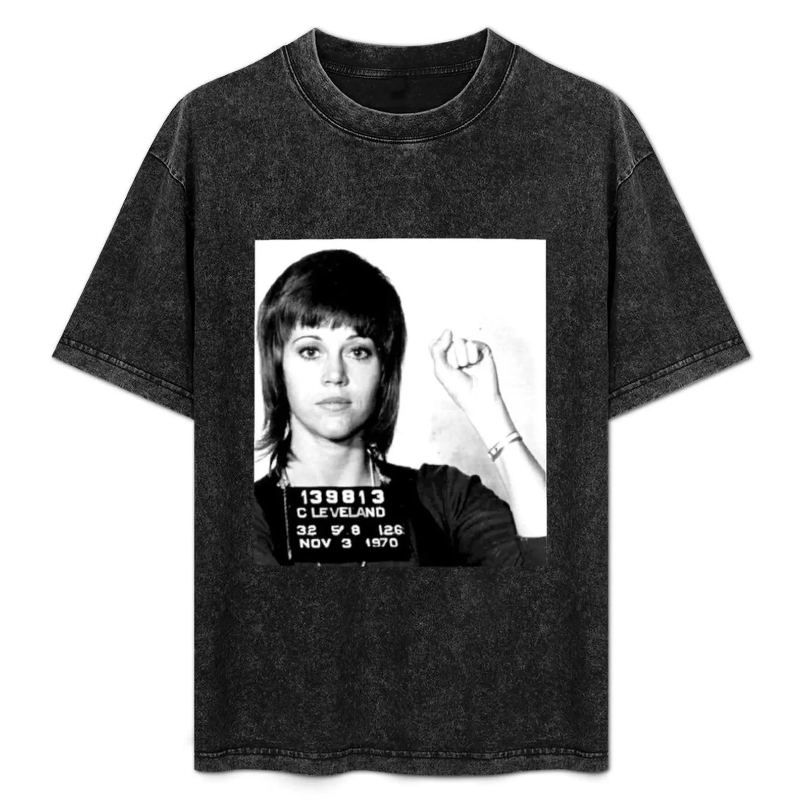 

Jane Fonda Mugshot T-Shirt Work Style Casual T-Shirt