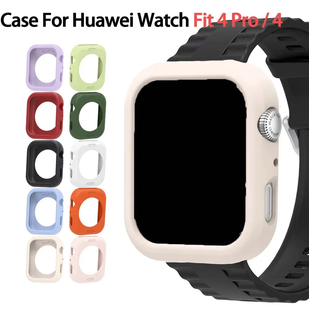 

Soft Protective Bumper Shell Case Sweatproof Watch Cover for Huawei Watch Fit 4 Pro/4 Case Smartwatch Additions